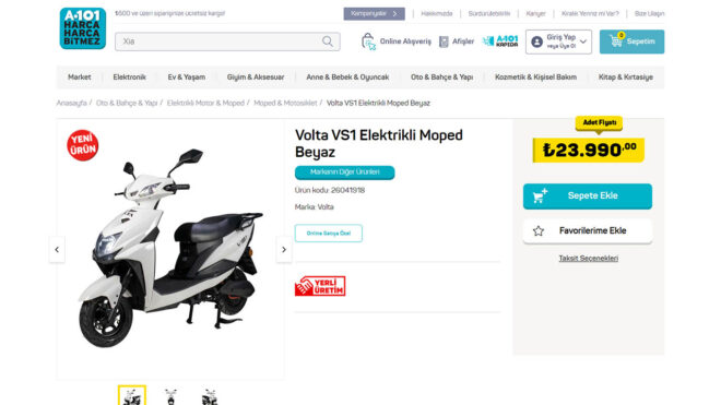 Volta Vs Elektrikli Moped I In Yeni A Kampanyas Log