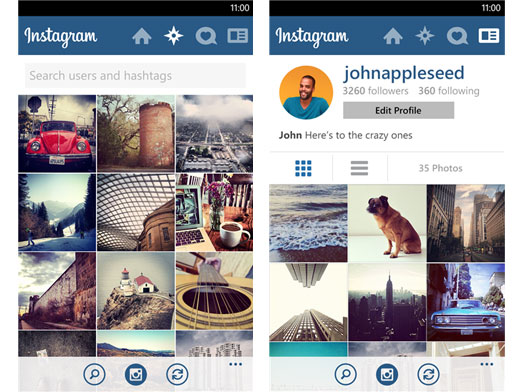 Windows Phone - Instagram Beta