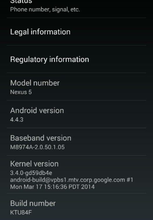 Android KitKat 4.4.3