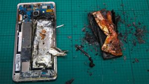 exploded battery