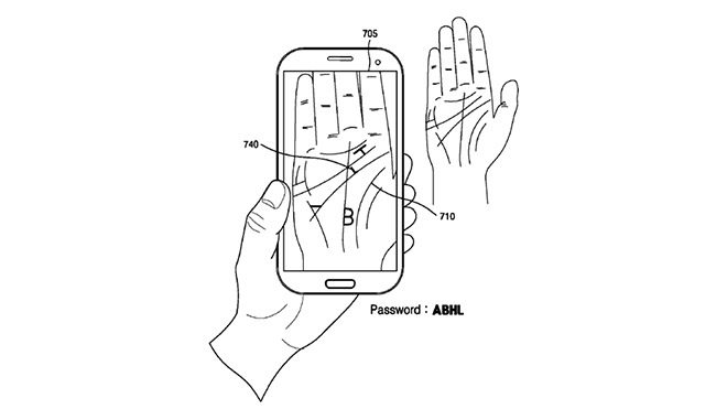 Samsung avuç içi parola sistemi