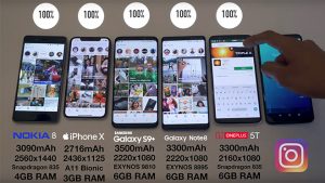 samsung galaxy s9 ve iphone X