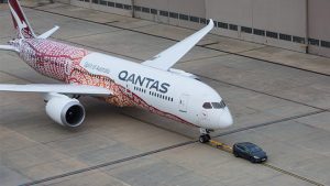 Tesla Model X Qantas Boeing 787-9 Dreamliner