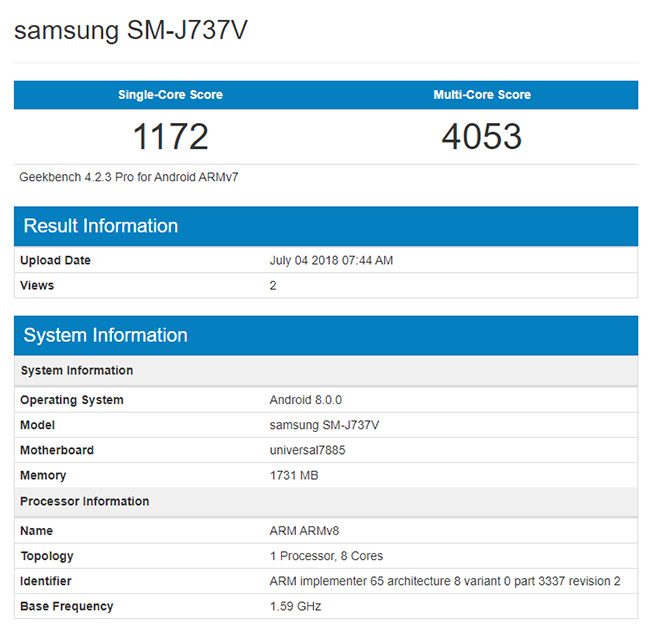 Samsung Galaxy J7 Aero