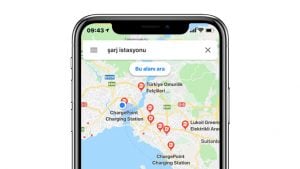 Google Haritalar elektrikli otomobil şarj istasyonu