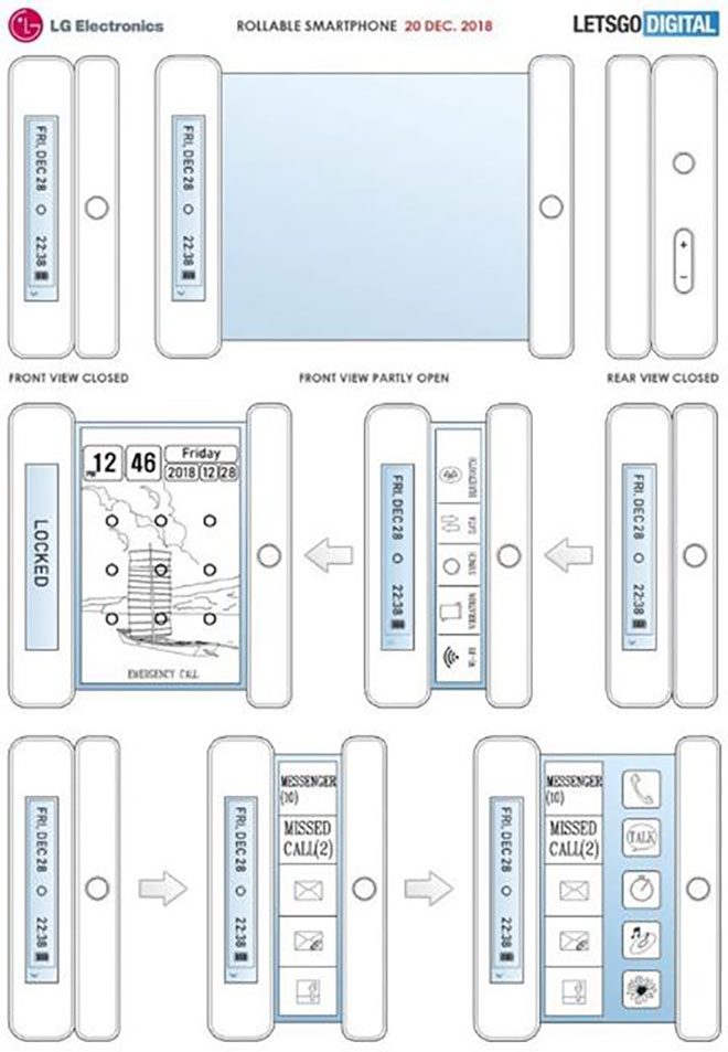 LG katlanabilir akıllı telefon