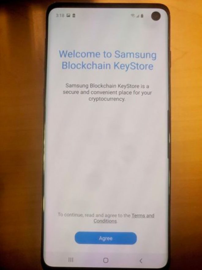 Samsung Galaxy S10 Blockchain KeyStore