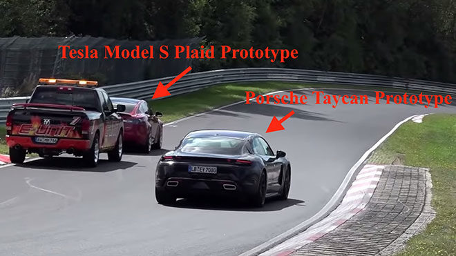 Tesla Model S Porsche Taycan