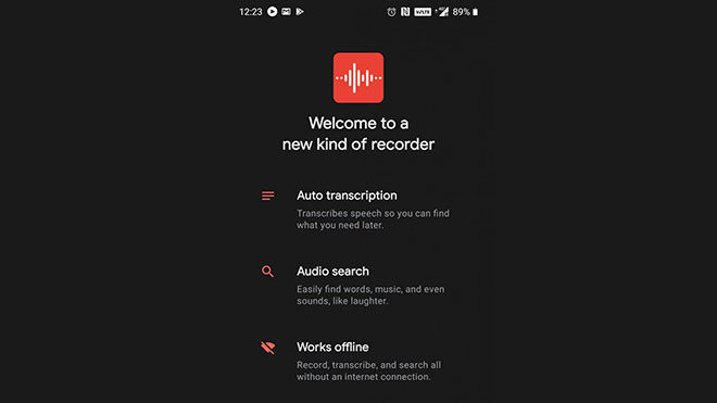 Google Android Recorder App