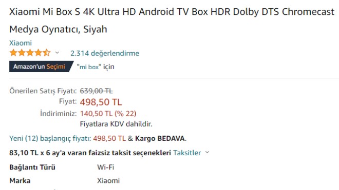 Xiaomi Mi Box S 4K