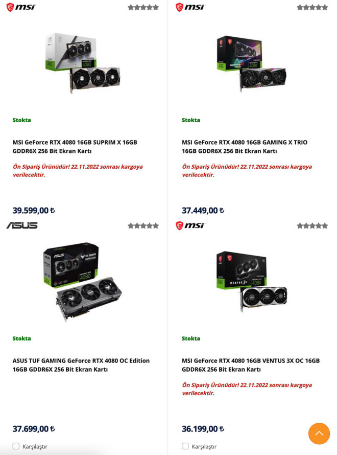 Nvidia RTX 4080 LOG Görsel