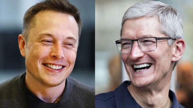 Elon Musk Tim Cook Twitter Apple