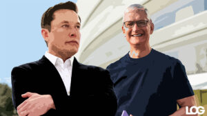 Elon Musk Tim Cook Twitter Apple LOG Görsel