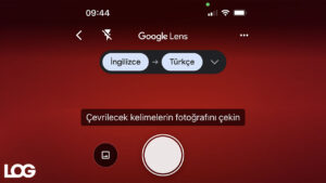 Google Çeviri Google Lens LOG Görsel