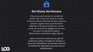 iOS 16.3 İleri Düzey Veri Koruma LOG Görsel