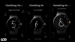 Wear OS akıllı saatler için şık saat arayüzü: Vanishing Hour LOG Görsel