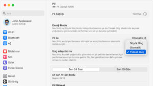 yüksek güç modu apple