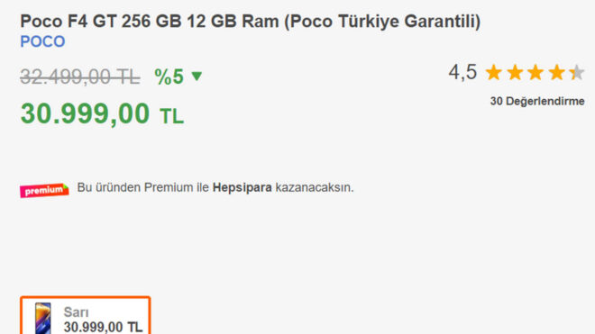 Poco F4 GT 256 GB Fiyatları, Özellikleri ve Yorumları